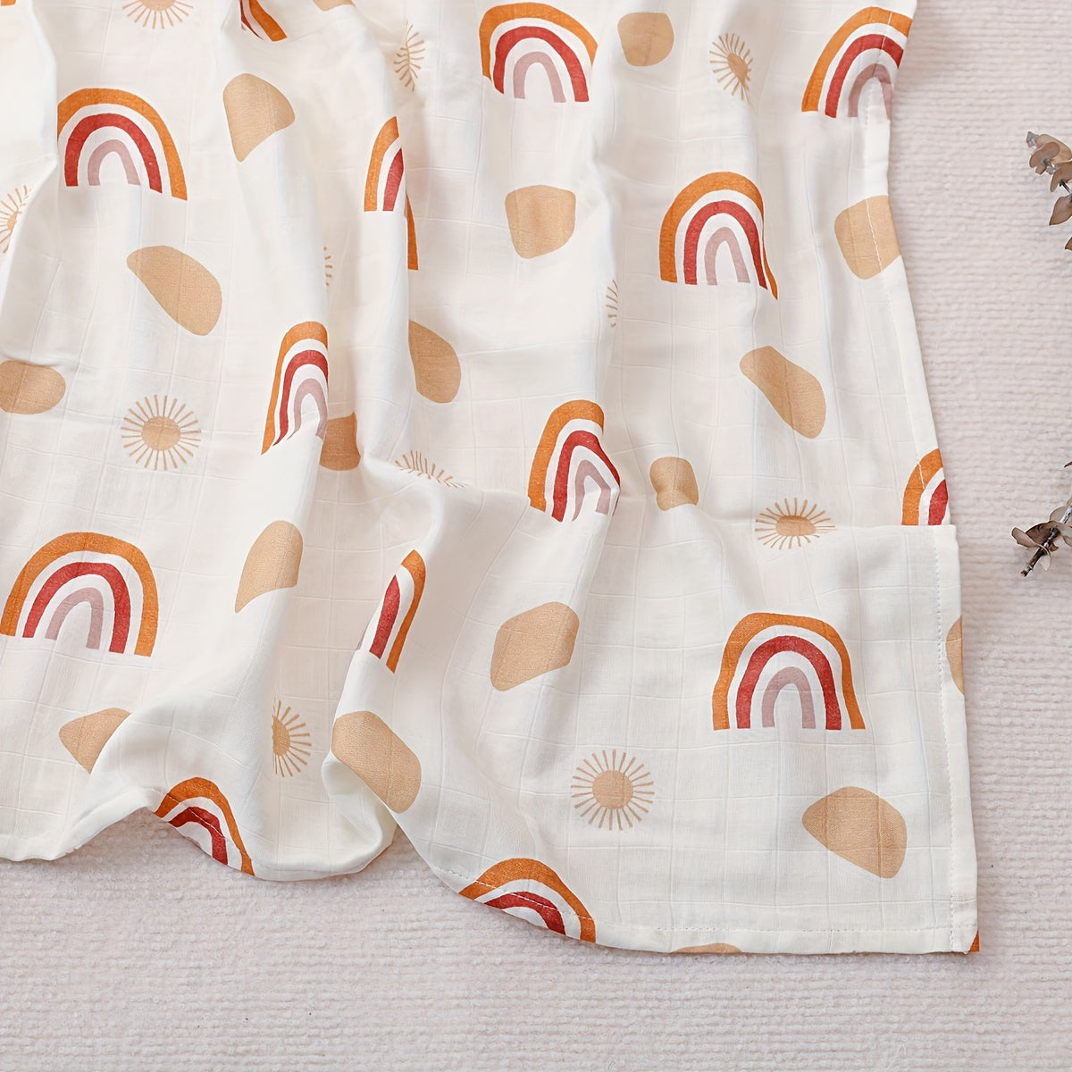 Soft Cotton Muslin Baby Swaddle Blanket - Multi-Use for Newborns