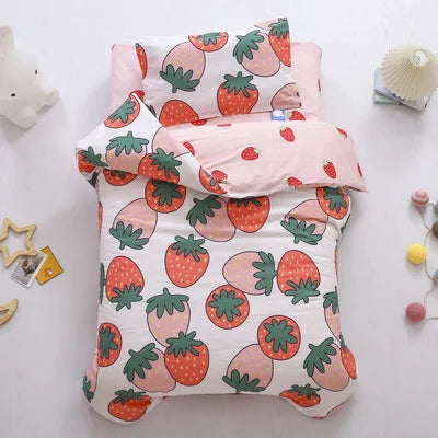 3-Piece Cotton Baby Bedding Set with Duvet Cover, Bed Sheet & Pillowcase