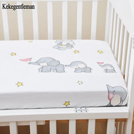 100% Cotton Crib & Mattress Fitted Sheets with Elastic Band