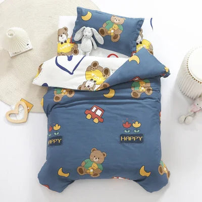 3-Piece Cotton Baby Bedding Set with Duvet Cover, Bed Sheet & Pillowcase