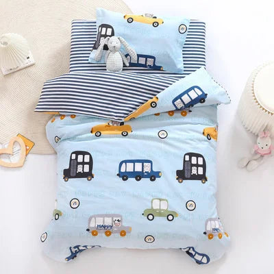 3-Piece Cotton Baby Bedding Set with Duvet Cover, Bed Sheet & Pillowcase