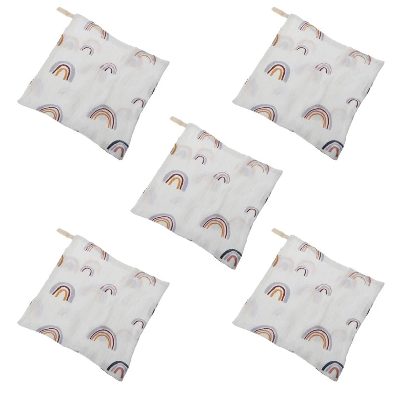 5-Piece Baby Muslin Cotton Towel Set