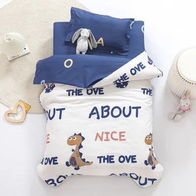 3-Piece Cotton Baby Bedding Set with Duvet Cover, Bed Sheet & Pillowcase