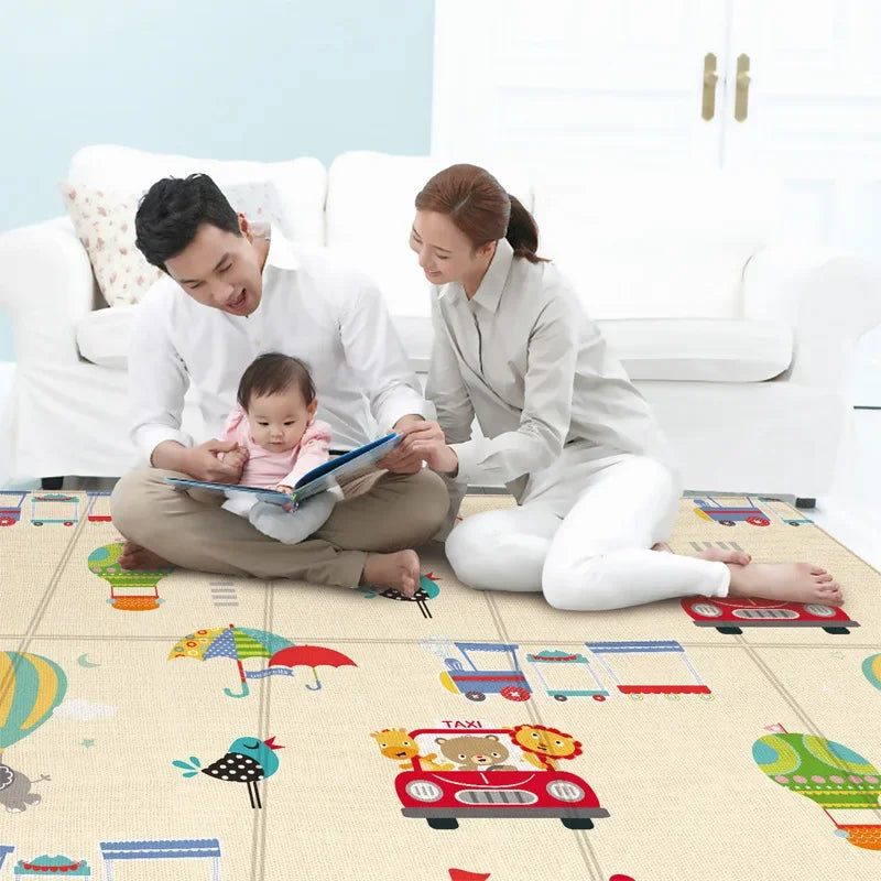 Foldable 180x100cm Baby Play Mat - Educational Puzzle Carpet