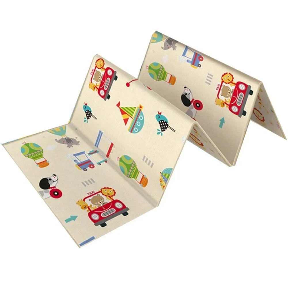 Non-Toxic Foldable Baby Play Mat - Educational & Soft Kids Rug (180x100cm)