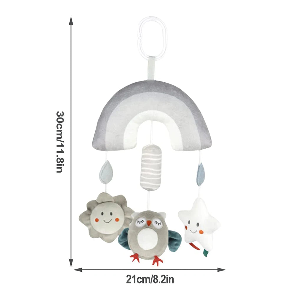 Clip-On Plush Baby Toy with Wind Chimes & Jingles