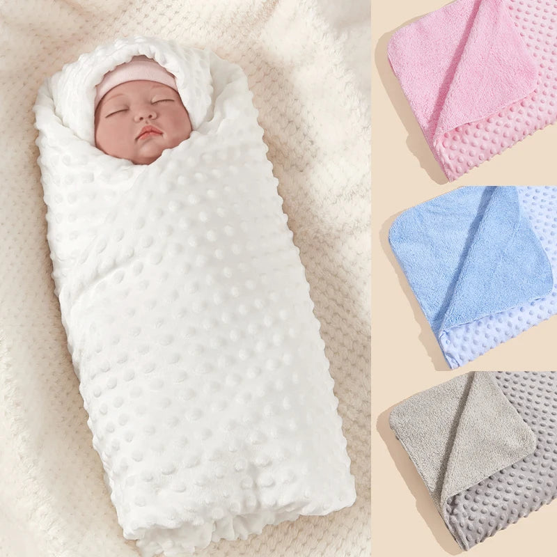 Super Soft Minky Baby Blanket - Double Layer Crystal Velvet