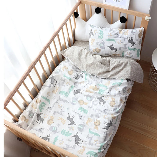 Baby Nursery 3-Piece Cotton Bedding Set - Custom Sizes Available