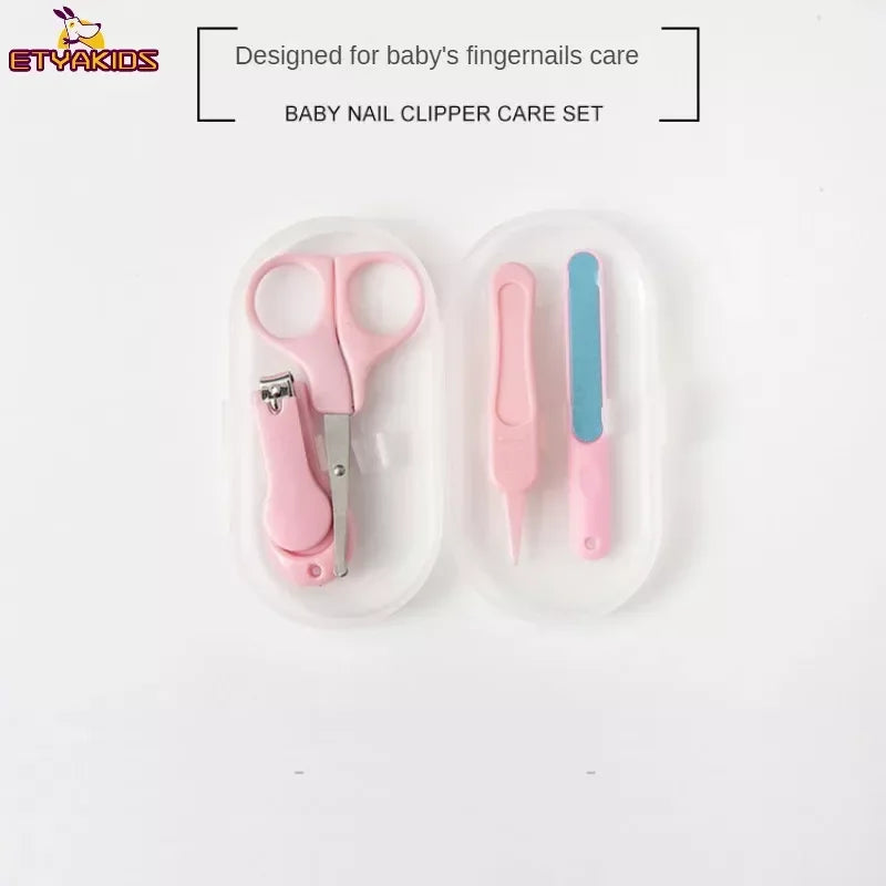 4pcs Baby Nail Care Set - Clippers, Trimmer, Scissors & Files