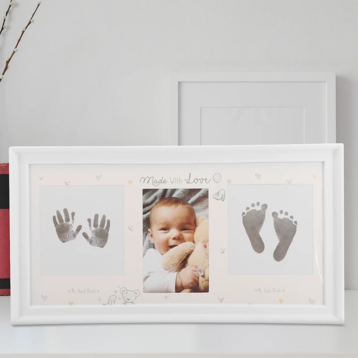 Newborn Hand & Footprint Photo Frame Kit with Ink Pad