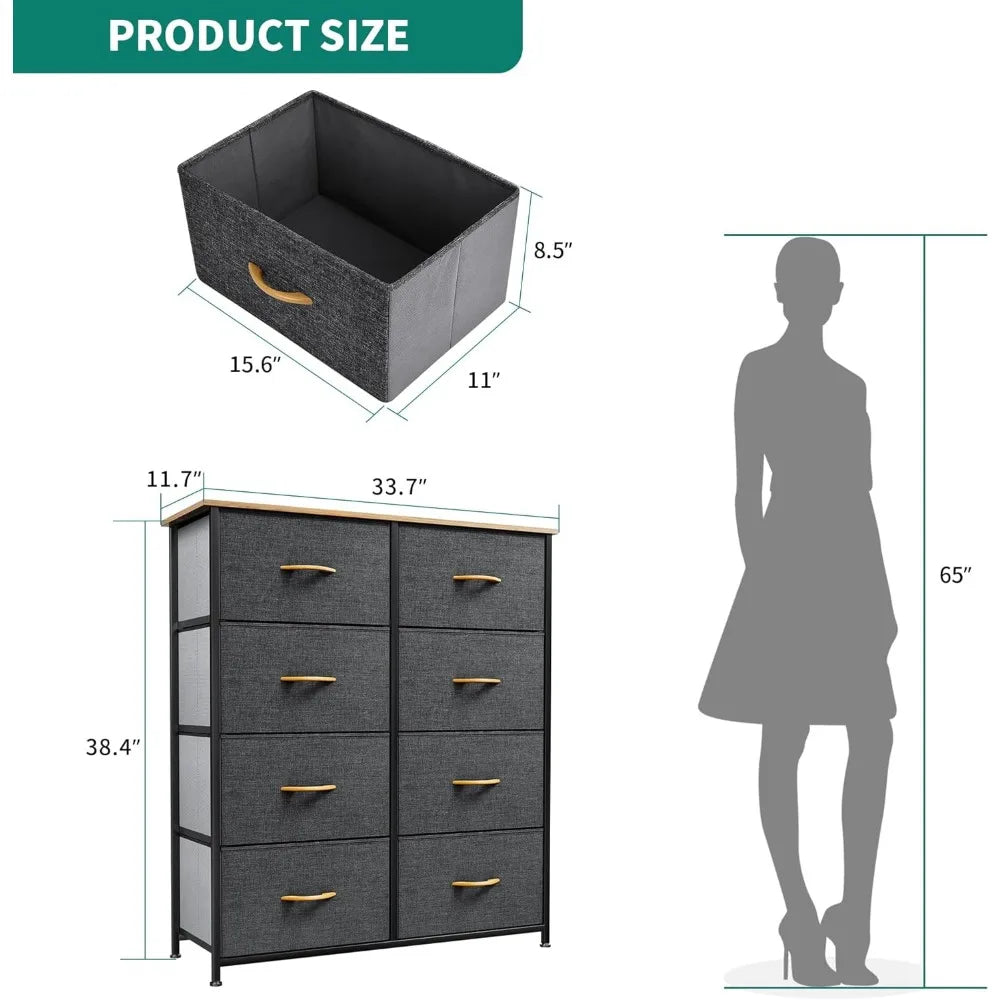 8-Drawer Fabric Storage Tower Organizer