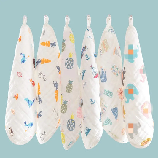 Soft Muslin Cotton Baby Gauze Towels 30x30cm