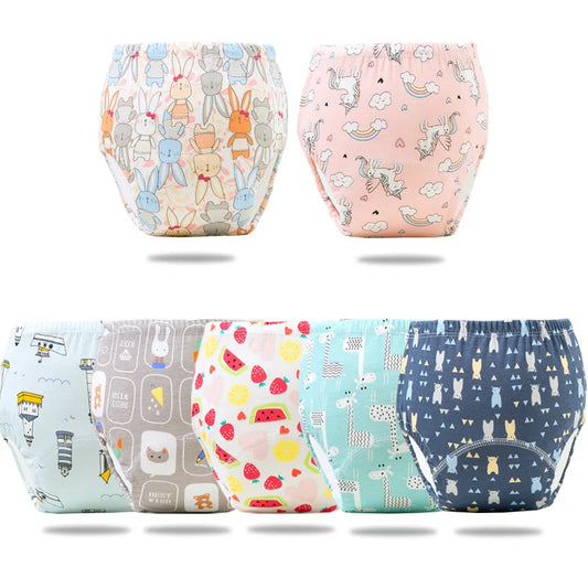 Waterproof Baby Potty Training Pants - Cotton Reusable Diapers