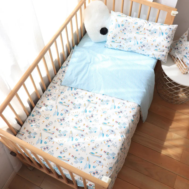 Baby Nursery 3-Piece Cotton Bedding Set - Custom Sizes Available