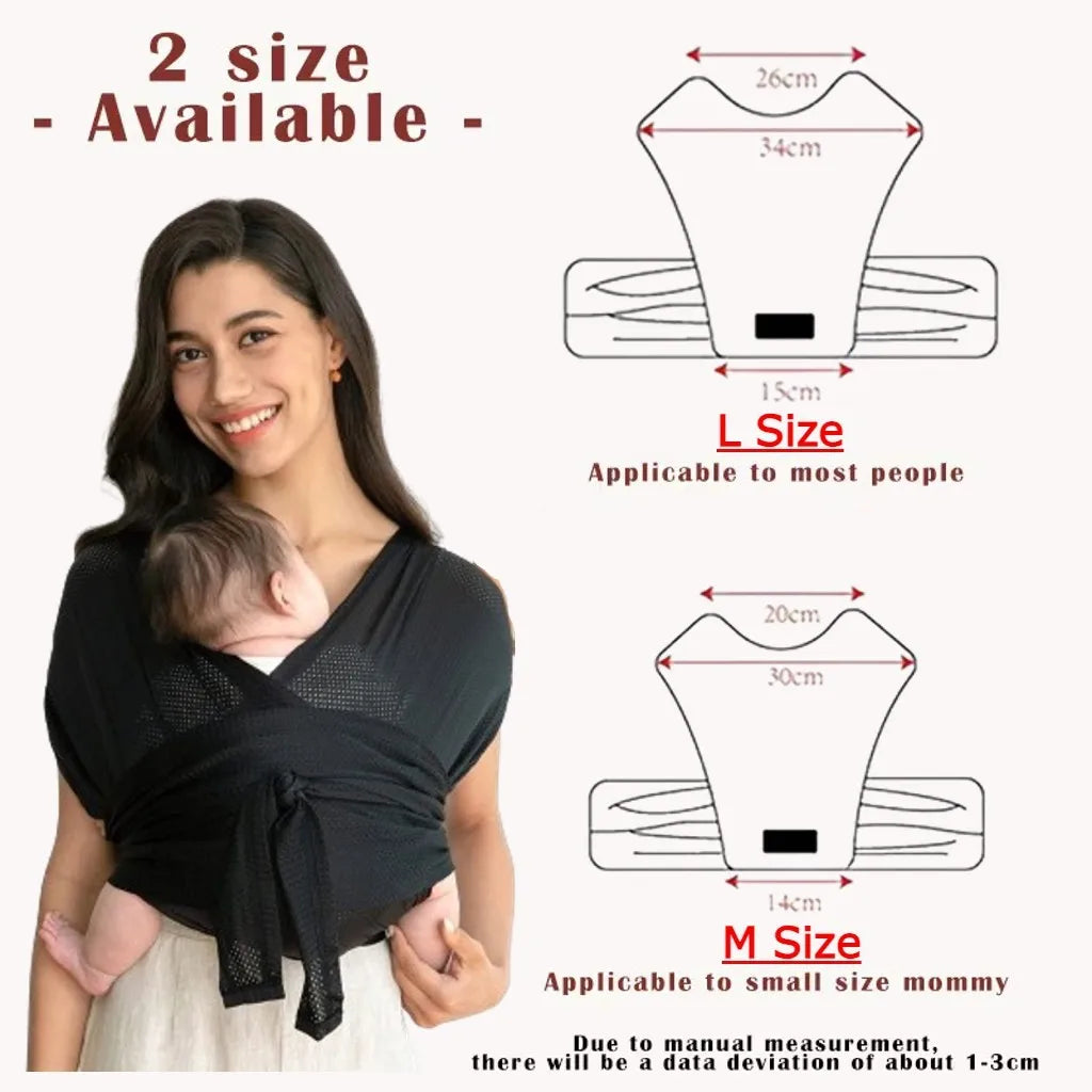 Breathable Baby Carrier Wrap with Hipseat