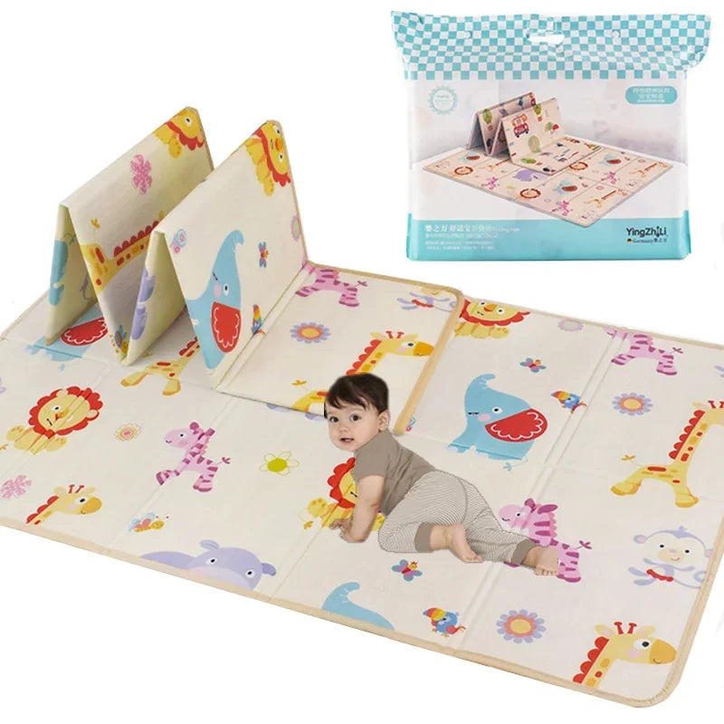 Foldable 180x100cm Baby Play Mat - Educational Puzzle Carpet