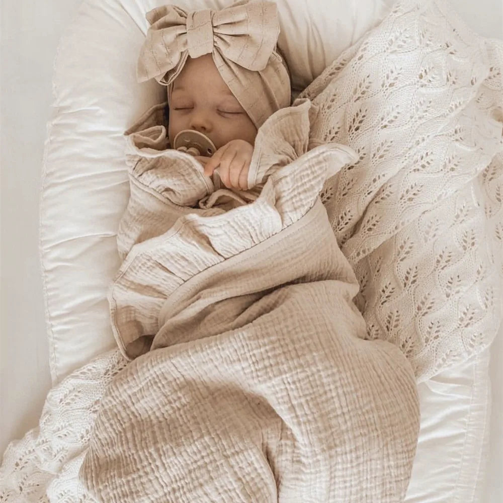 Organic Cotton Muslin Baby Swaddle Blankets