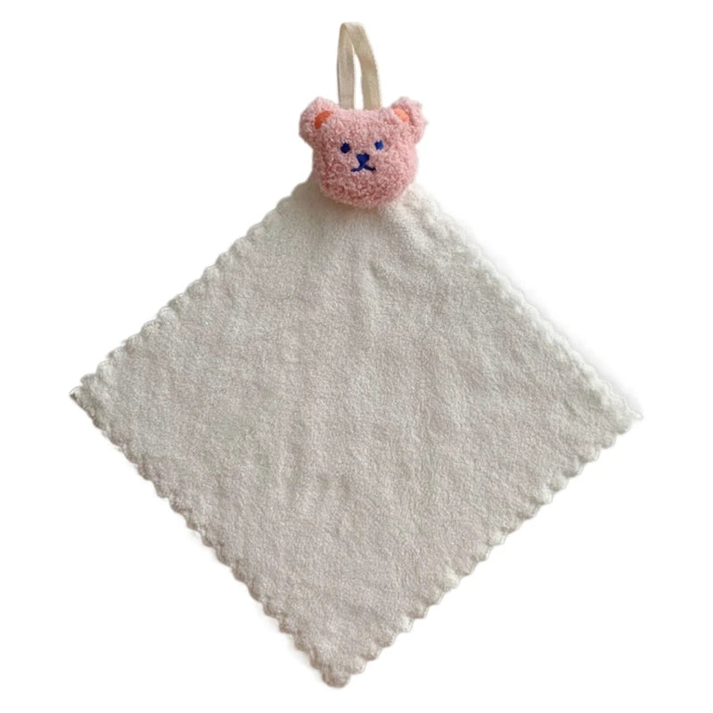 Soft Cartoon Bear Hand Towel - Absorbent Washcloths for All Ages