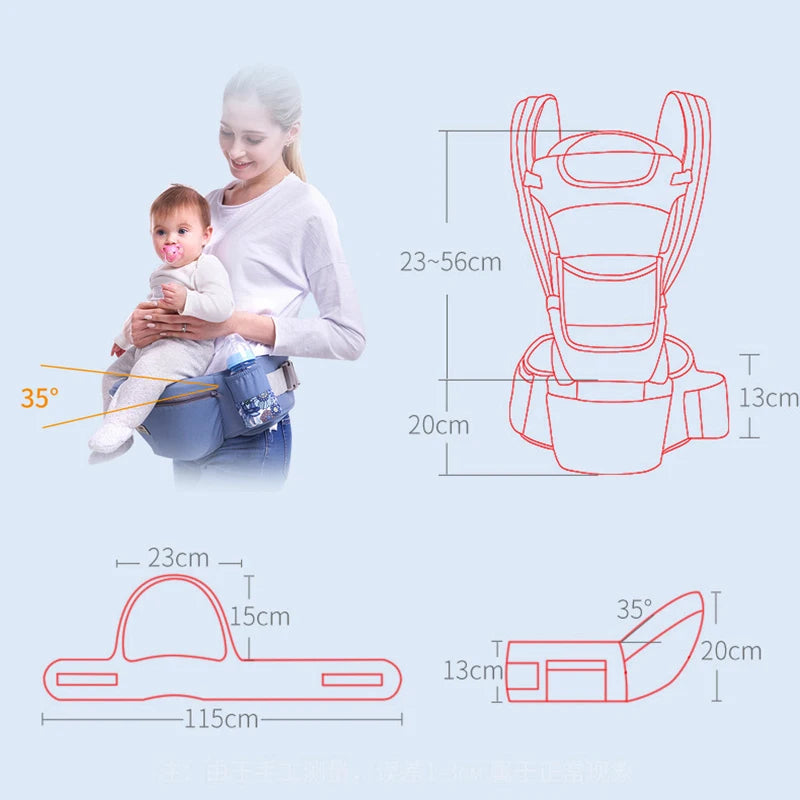 Ergonomic Baby Carrier Backpack with Hipseat