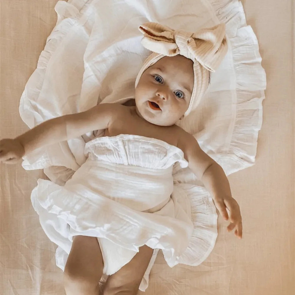 Organic Cotton Muslin Baby Swaddle Blankets