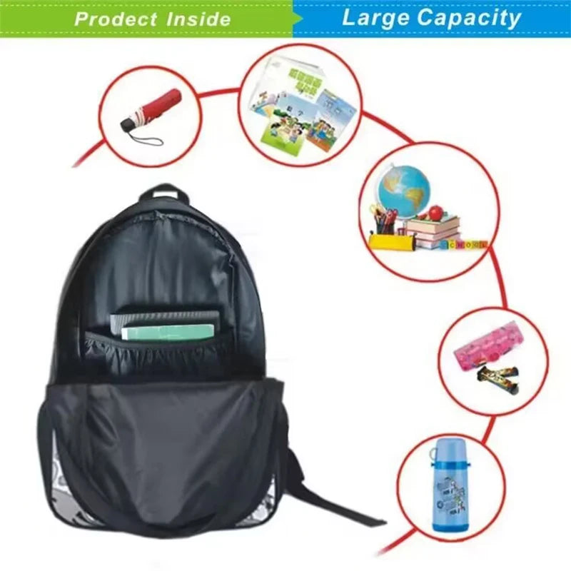 3Pcs Set 3D Soccer Printed School Backpack with Shoulder Bags Pencil Case for Grade 1-3,Large Football School Bags for Boys