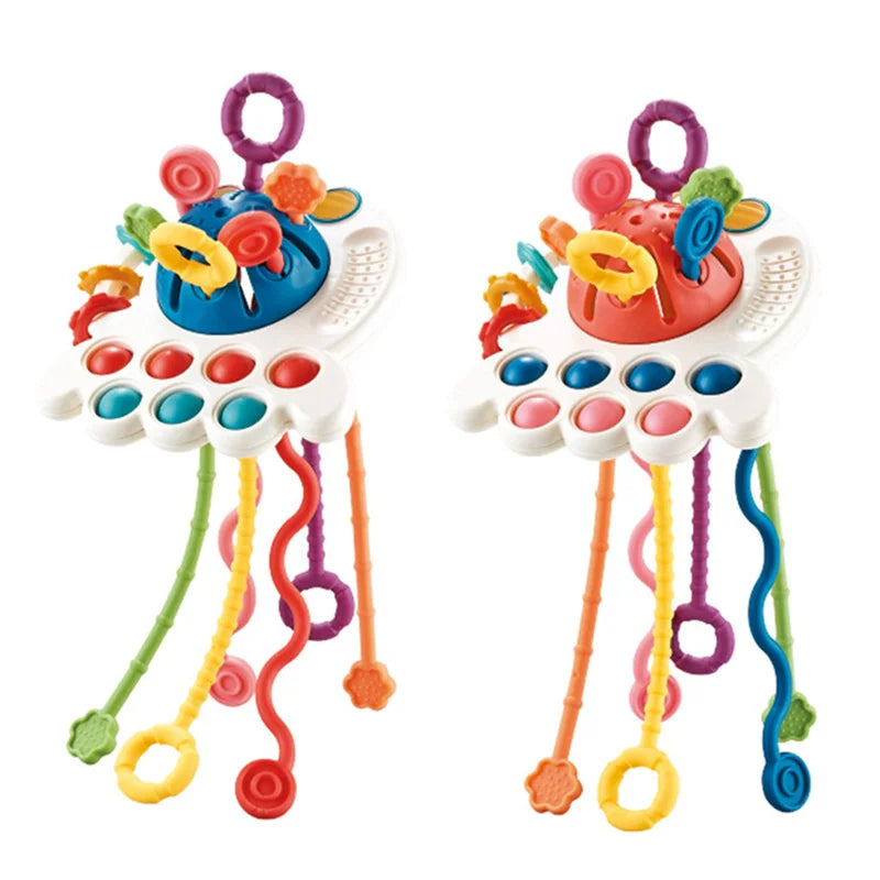 Montessori Silicone Baby Rattle & Teether Toys