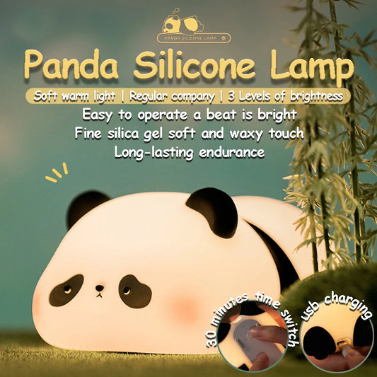 Touch Sensor Cute Panda Night Light - LED Rechargeable & Dimmable