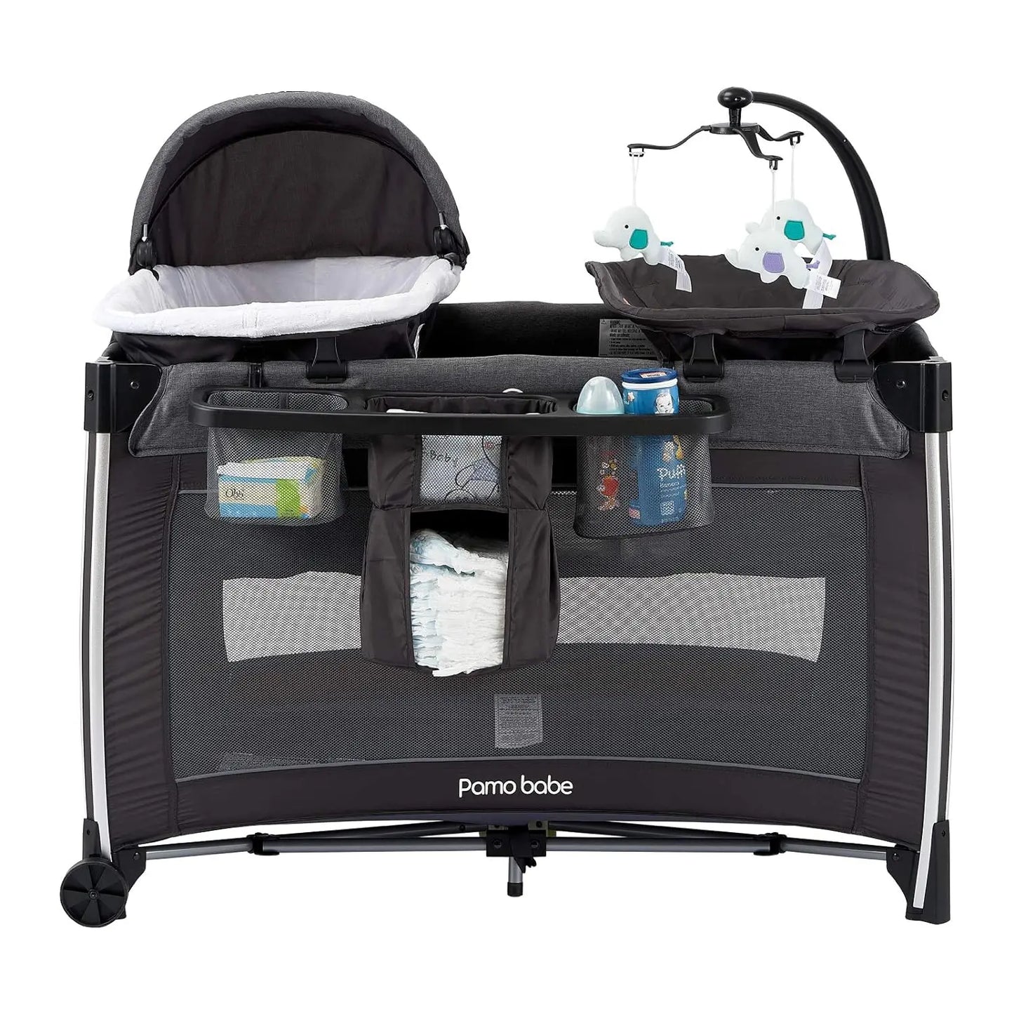 Deluxe Foldable Nursery Center with Bassinet & Changing Table