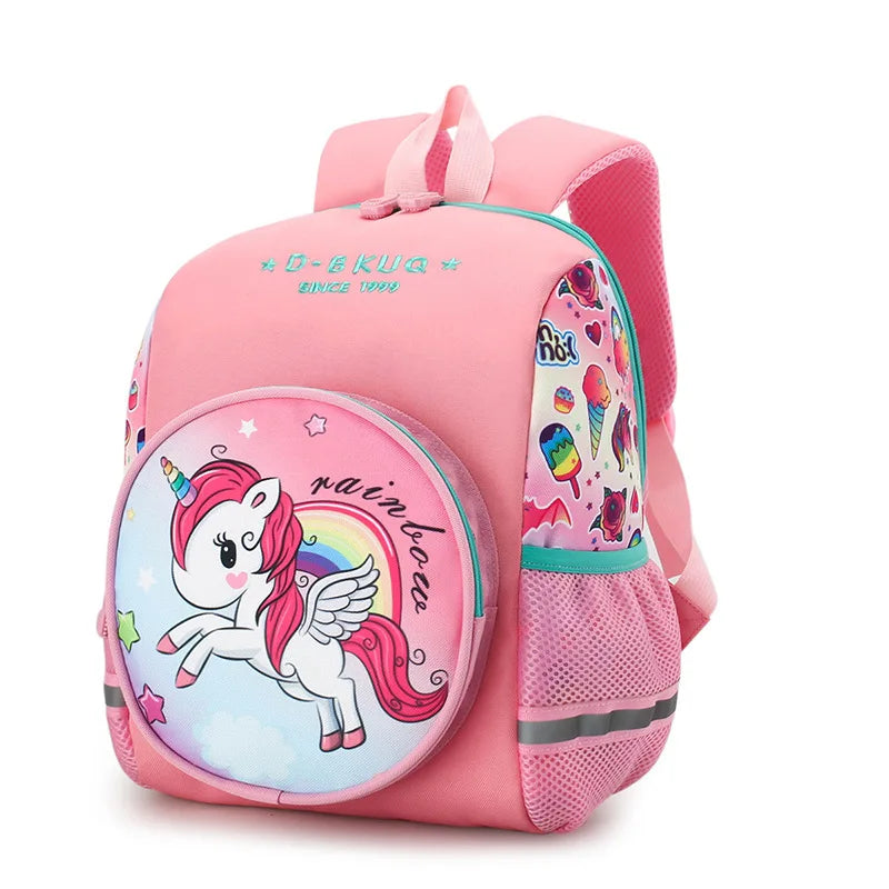 Children Schoolbag Cute Animal Cartoon Dinosaur Nylon Comfortable Chic Fashionable Backpack for Kids Boy Girl Kindergarten