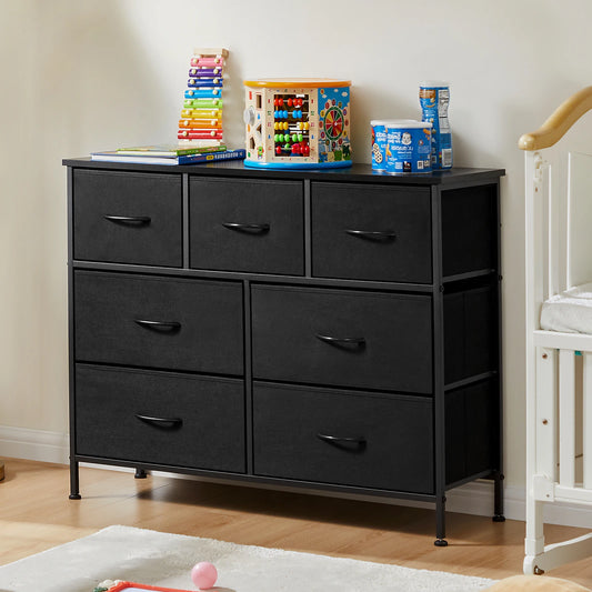 JHK Bedroom Dresser with 7 Fabric Drawers - Modern Storage Organizer