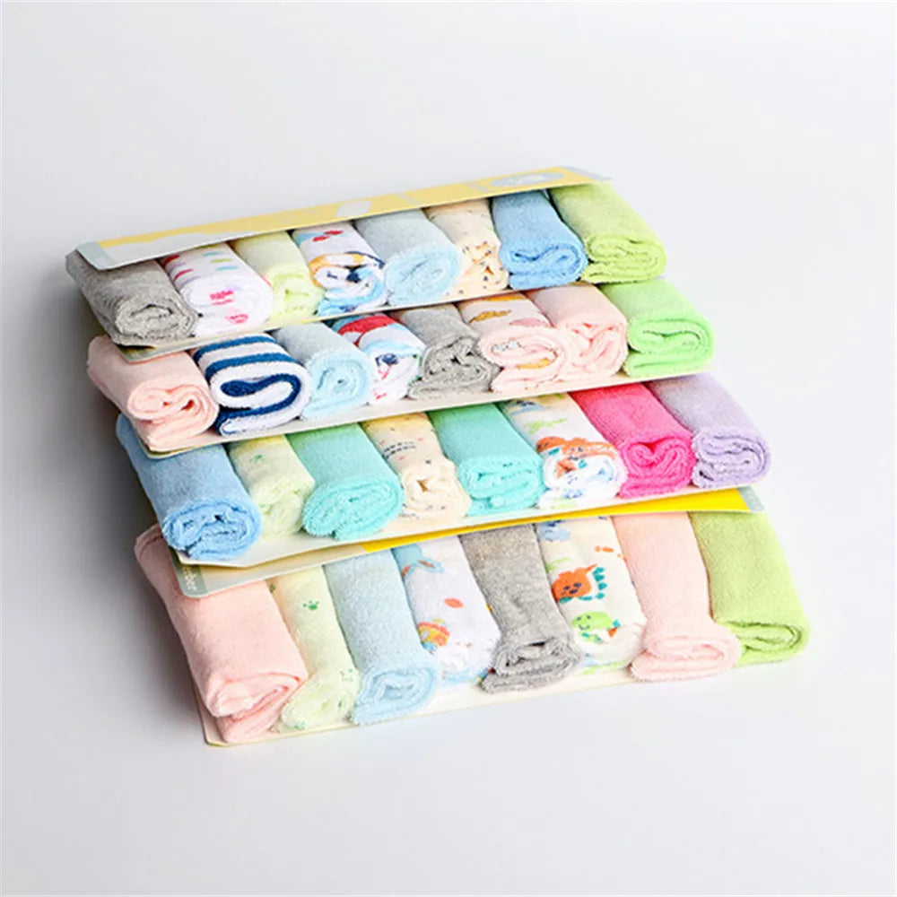 8pcs Baby Bath Towel & Washcloth Set