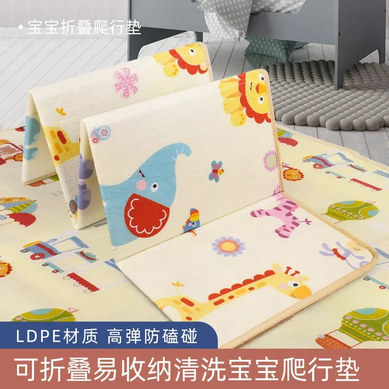 Foldable 180x100cm Baby Play Mat - Educational Puzzle Carpet