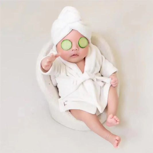 Kawaii Newborn Bathrobe Set - Baby Photography Props & Outfits