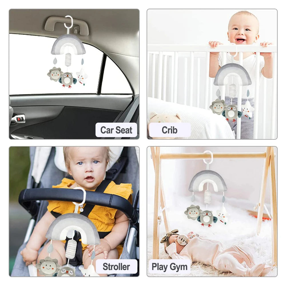 Clip-On Plush Baby Toy with Wind Chimes & Jingles