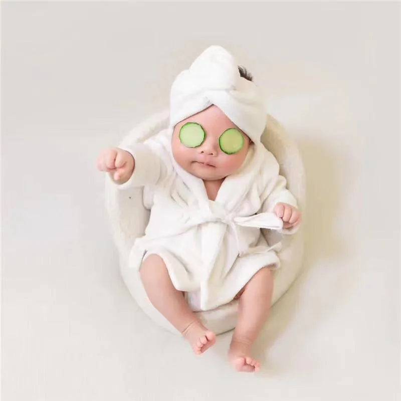 Kawaii Newborn Bathrobe Set - Baby Photography Props & Outfits