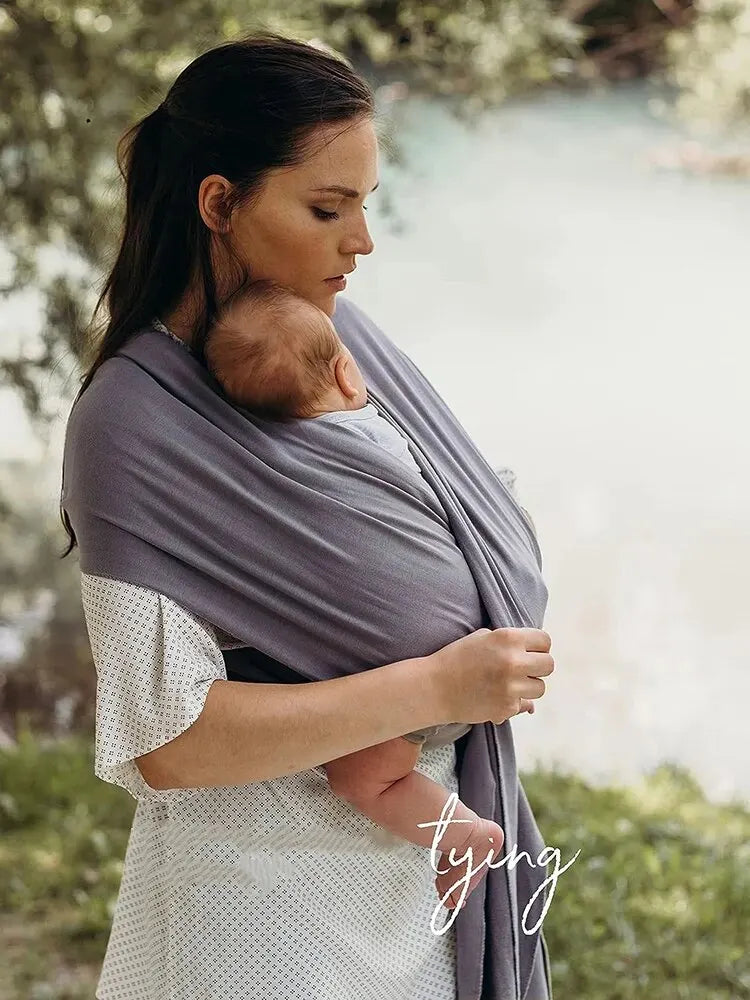 Stretchy Cotton Baby Wrap Carrier for Newborn to Toddler