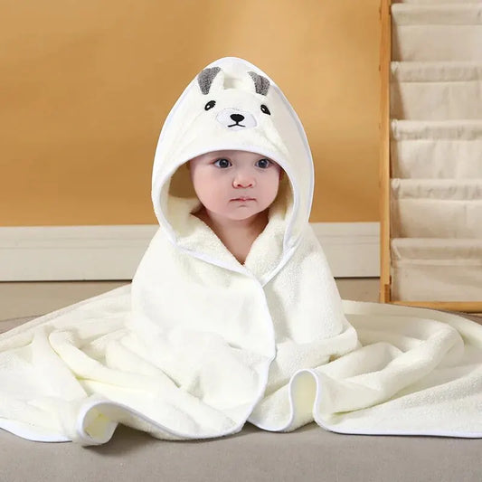 Cute Cartoon Animal Quick-Dry Velvet Baby Bath Towel