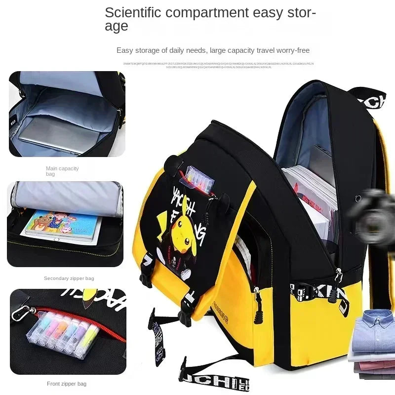 Fashion anime flip cartoon children shoulders to reduce the burden of cute trendy primary school student backpack boy