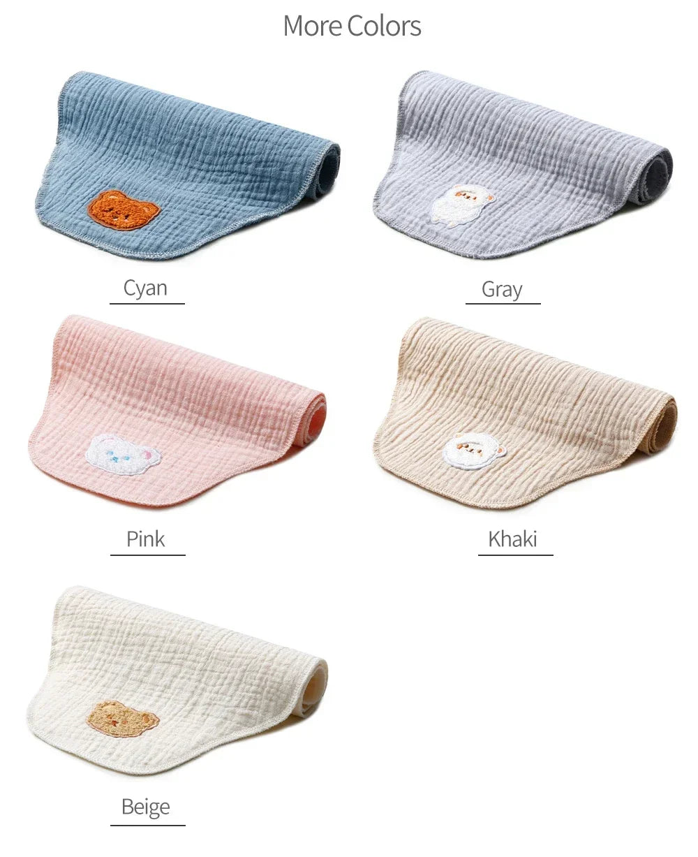 4-Layer Cotton Baby Sweat Towel & Wash Cloth