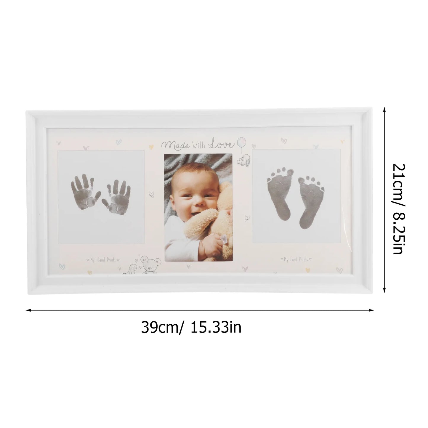 Newborn Hand & Footprint Photo Frame Kit with Ink Pad