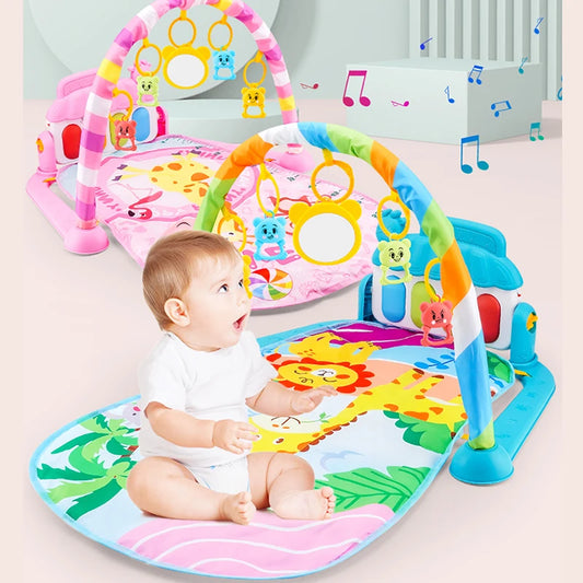 Musical Baby Activity Gym Play Mat with Piano Keyboard