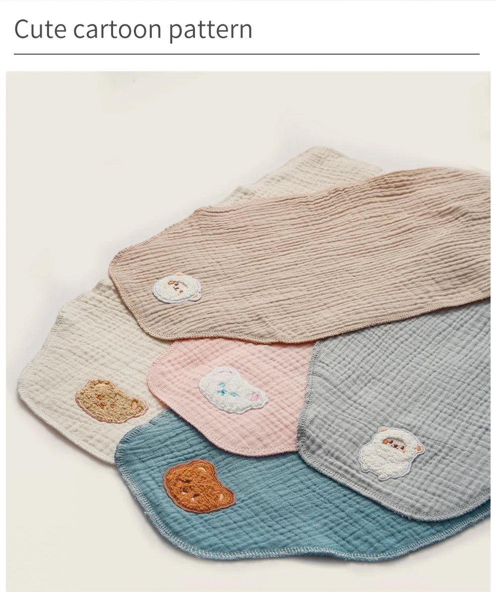 4-Layer Cotton Baby Sweat Towel & Wash Cloth