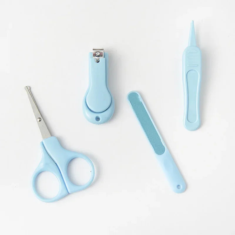 4pcs Baby Nail Care Set - Clippers, Trimmer, Scissors & Files