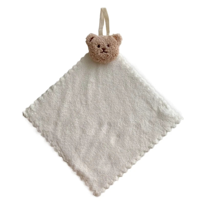 Soft Cartoon Bear Hand Towel - Absorbent Washcloths for All Ages