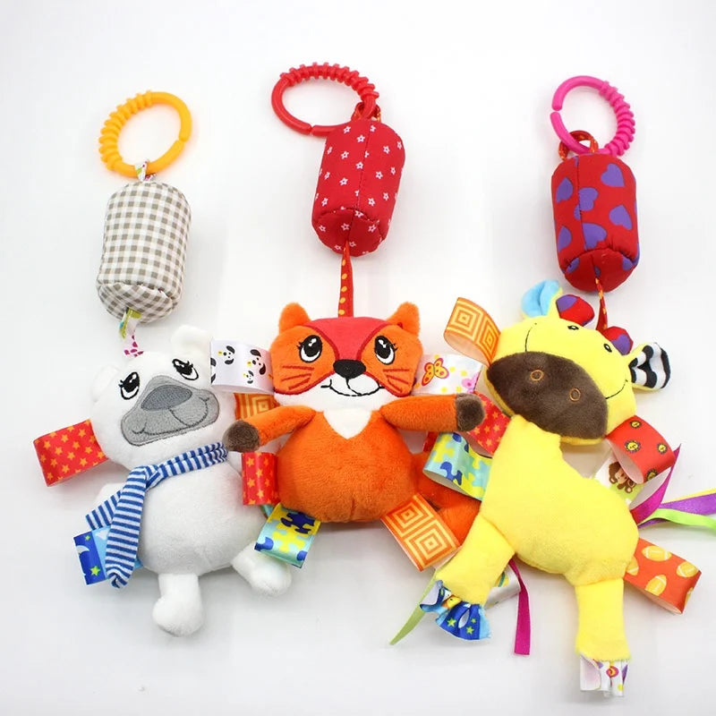 Newborn Baby Sensory Hanging Rattles with Teether