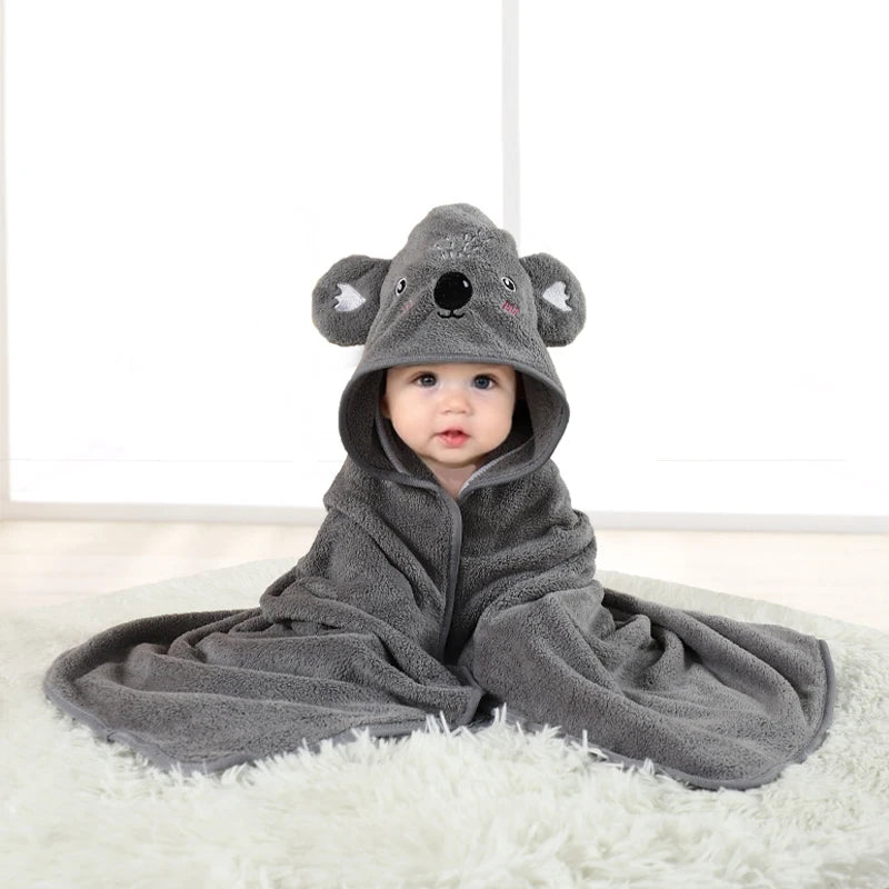 1 pc 80x80cm Cartoon Baby Hooded Bath Towel