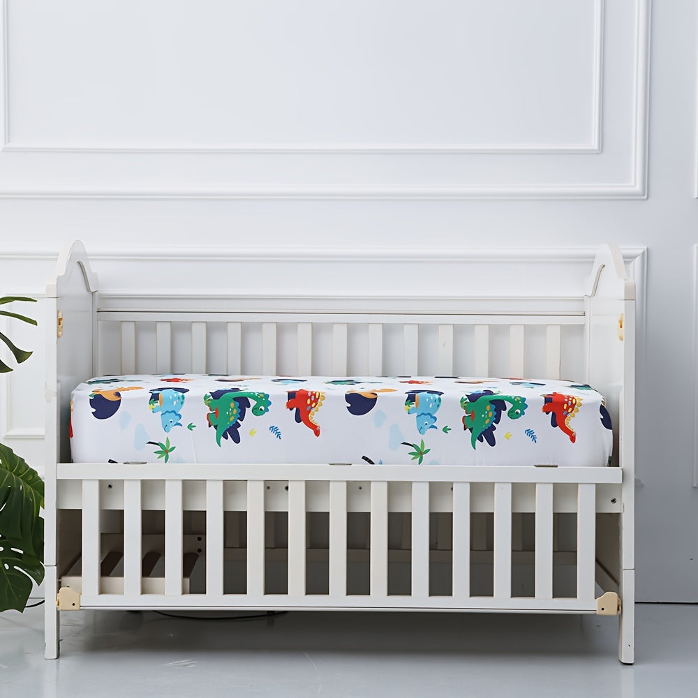 BEEWEED 4-Piece Animal Print Crib Sheets