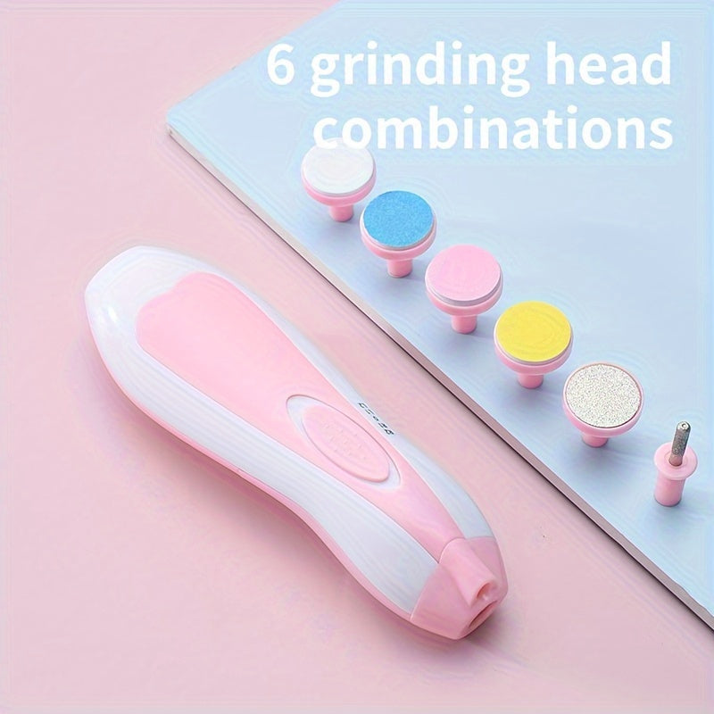 6-in-1 Electric Baby Nail Trimmer Kit with LED Light